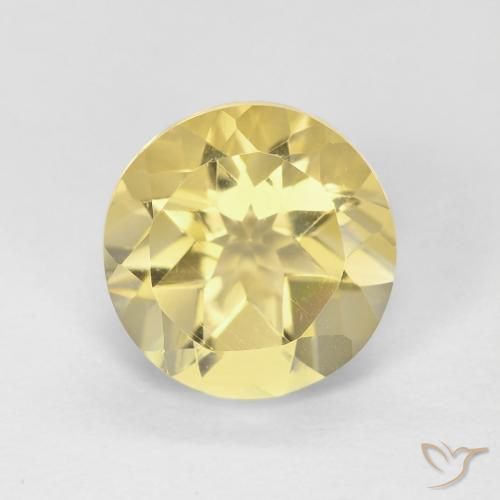 1.83ct Natural Amarillo terroso Citrino, Redondo, VVS