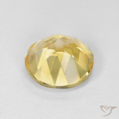 Citrino Amarillo terroso natural de 1.83 ct, Redondo, VVS