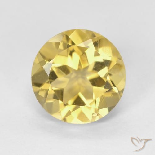 1.94ct Natural Amarillo terroso Citrino, Redondo, VVS