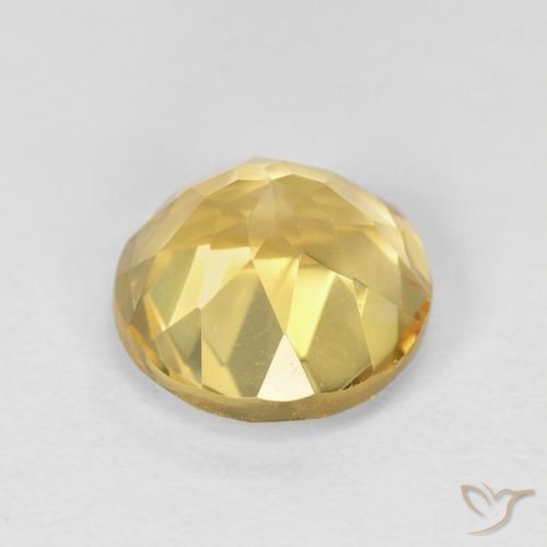 Citrino Amarillo claro natural de 1.96 ct, Redondo, VVS