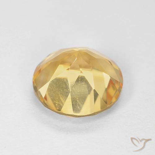 Citrino Dorado natural de 1.82 ct, Redondo, VVS