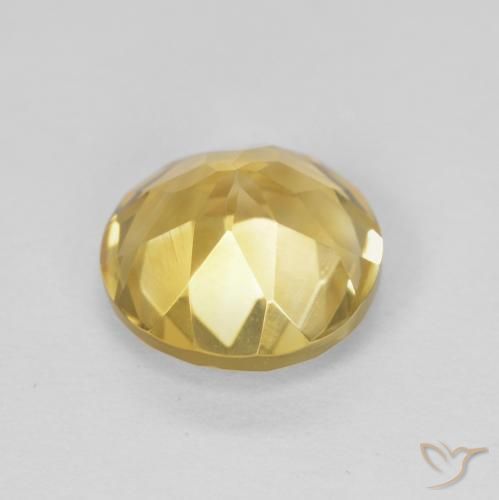 Citrino Dorado natural de 1.91 ct, Redondo, VVS