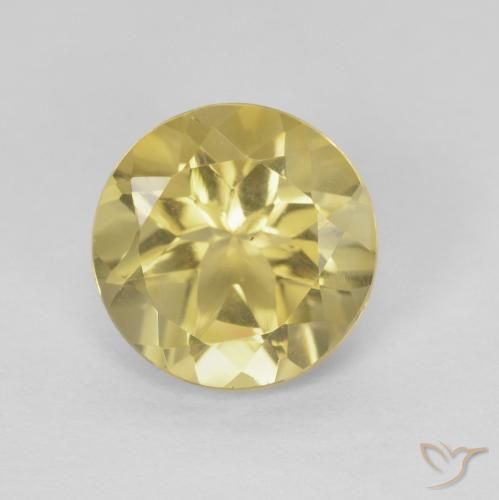 1.79ct Natural Amarillo dorado Citrino, Redondo, VVS