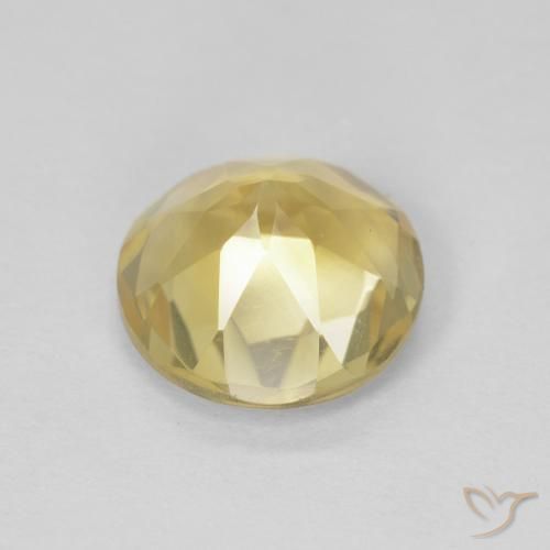 Citrino Amarillo dorado natural de 1.79 ct, Redondo, VVS