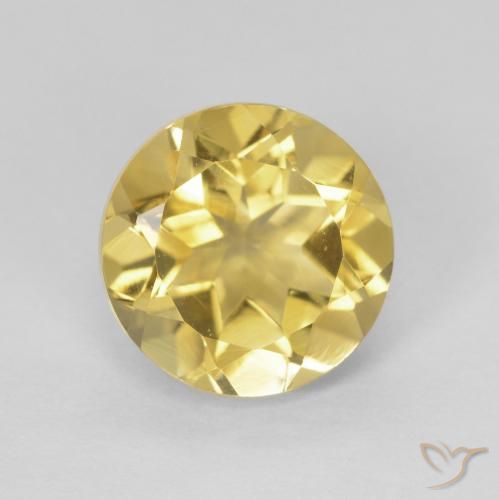 1.97ct Natural Amarillo dorado Citrino, Redondo, VVS