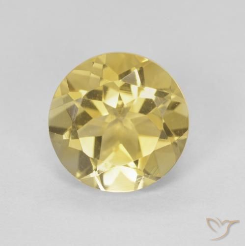 1.87ct Natural Marrón-dorado muy claro Citrino, Redondo, VVS