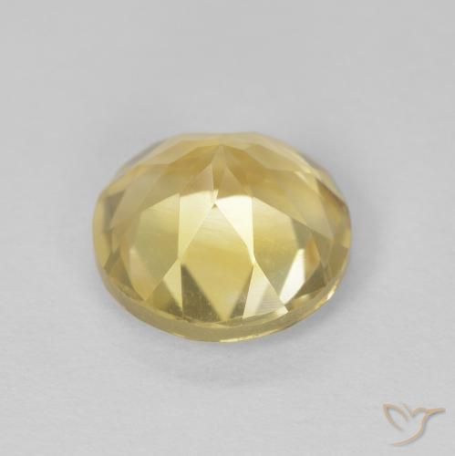 Citrino Marrón-dorado muy claro natural de 1.87 ct, Redondo, VVS