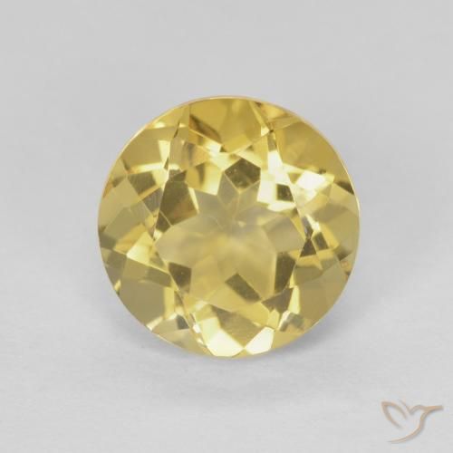 1.96ct Natural Marrón-dorado muy claro Citrino, Redondo, VVS