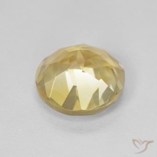 Citrino Marrón-dorado muy claro natural de 1.96 ct, Redondo, VVS
