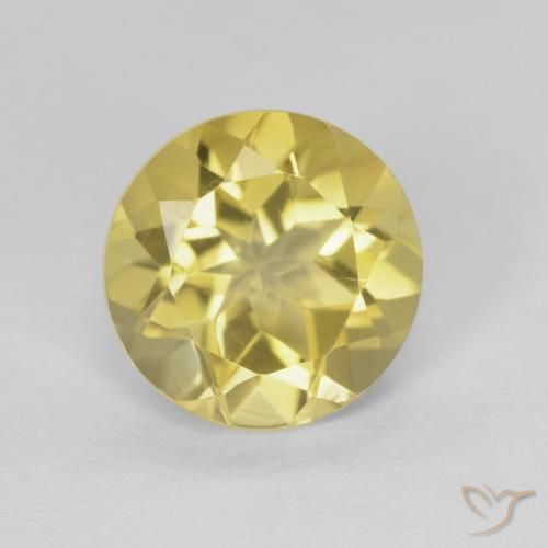 1.86ct Natural Amarillo dorado Citrino, Redondo, VVS
