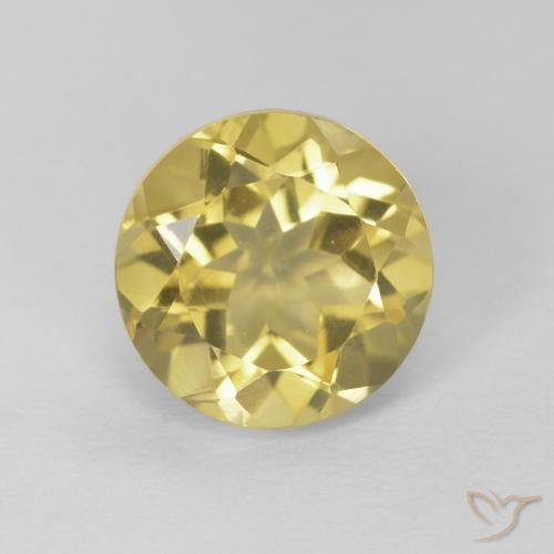1.93ct Natural Dorado amarillento Citrino, Redondo, VVS