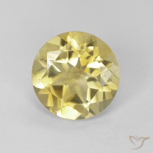 1.75ct Natural Dorado amarillento Citrino, Redondo, VVS
