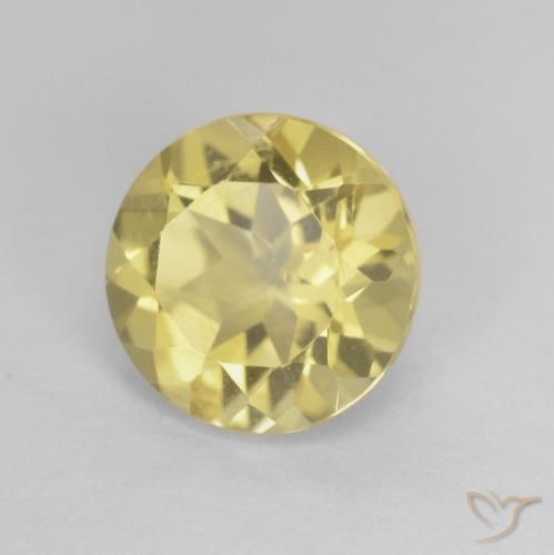 Citrino Dorado natural de 1.95 ct, Redondo, VVS