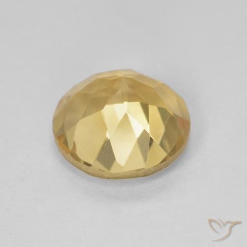 Citrino Dorado natural de 1.84 ct, Redondo, VVS