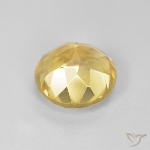 Citrino Dorado natural de 1.86 ct, Redondo, VVS