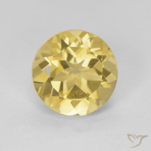 2.05ct Natural Amarillo claro Citrino, Redondo, VVS