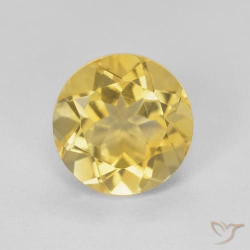 1.97ct Natural Dorado claro Citrino, Redondo, VVS