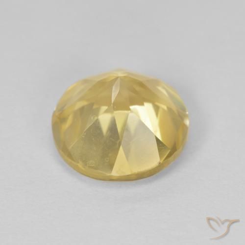Citrino Amarillo claro natural de 1.88 ct, Redondo, VVS