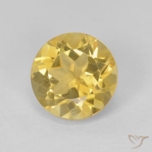 1.96ct Natural Dorado amarillento Citrino, Redondo, VVS