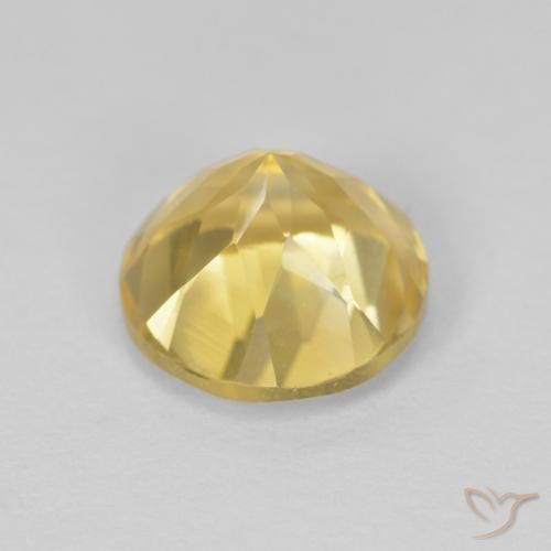 Citrino Marrón-dorado muy claro natural de 1.96 ct, Redondo, VVS