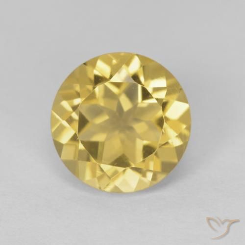 1.97ct Natural Amarillo dijón Citrino, Redondo, VVS