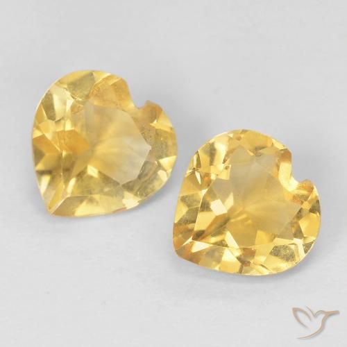 1.21ctw Natural Amarillo claro Citrino, Corazón, VVS