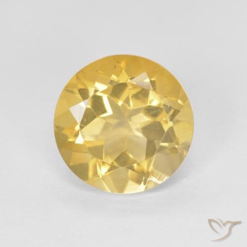 1.81ct Natural Amarillo claro Citrino, Redondo, VVS