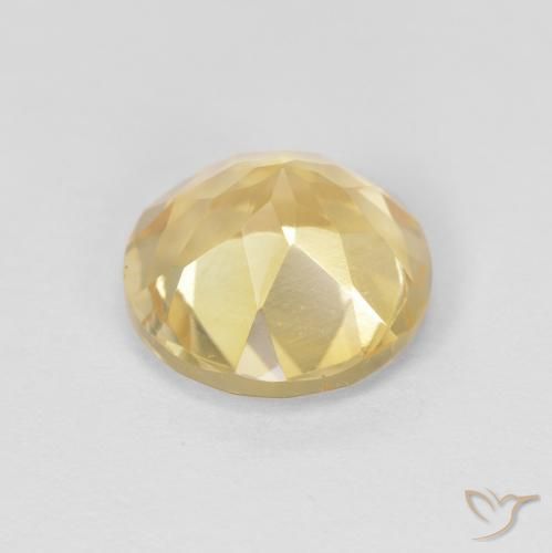 Citrino Amarillo claro natural de 1.81 ct, Redondo, VVS