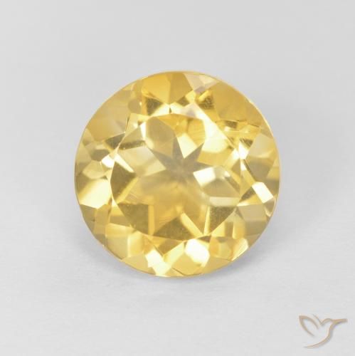 2.05ct Natural Amarillo-dorado claro Citrino, Redondo, VVS