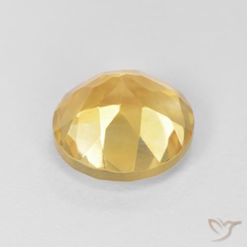 Citrino Amarillo-dorado claro natural de 2.05 ct, Redondo, VVS