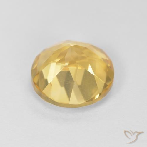 Citrino Amarillo-dorado claro natural de 1.98 ct, Redondo, VVS