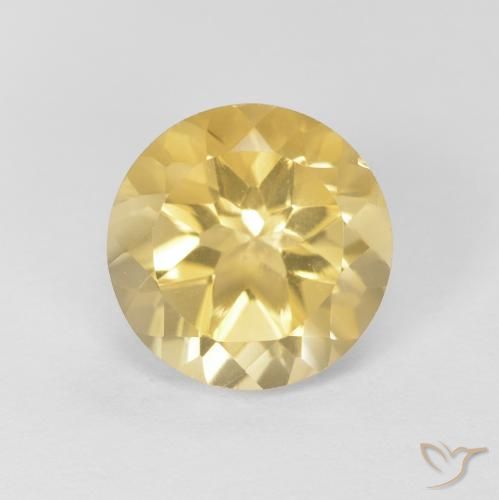 1.86ct Natural Dorado claro Citrino, Redondo, VVS