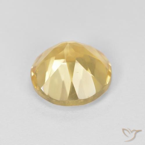 Citrino Dorado claro natural de 1.86 ct, Redondo, VVS
