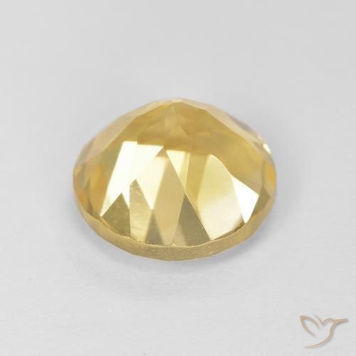 Citrino Dorado claro natural de 1.99 ct, Redondo, VVS