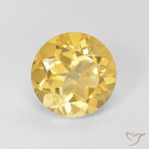 1.96ct Natural Dorado claro Citrino, Redondo, VVS