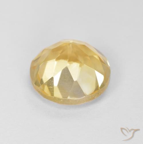 Citrino Dorado claro natural de 1.96 ct, Redondo, VVS