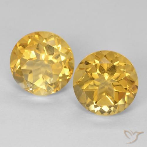 3.89ctw Natural Dorado Citrino, Redondo, VVS-VS