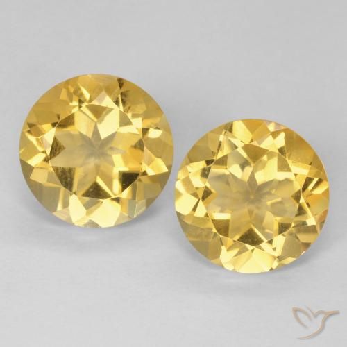 3.71ctw Natural Oro Citrino, Redondo, VVS-VS