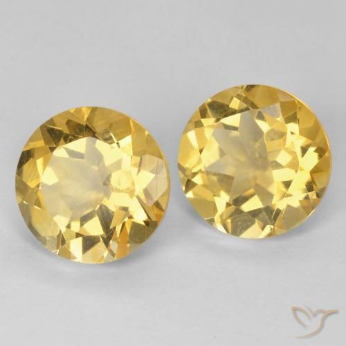 Gemas de Citrino Oro natural de 3.71 ct, Redondo, VVS-VS