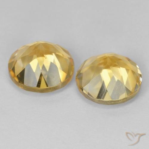 Gemas de Citrino Oro natural de 3.71 ct, Redondo, VVS-VS