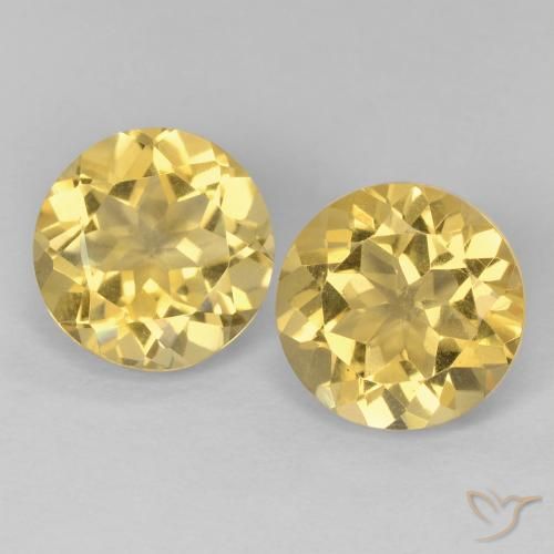 3.71ctw Natural Dorado Citrino, Redondo, VVS