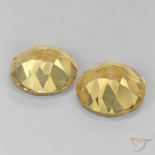 Gemas de Citrino Dorado natural de 3.71 ct, Redondo, VVS