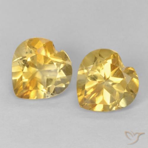 1.33ctw Natural Oro Citrino, Corazón, VVS-VS