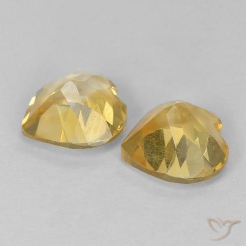 Gemas de Citrino Oro natural de 1.33 ct, Corazón, VVS-VS