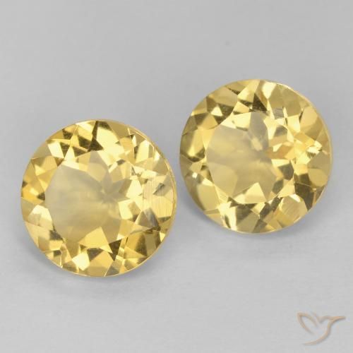 Gemas de Citrino Dorado natural de 3.72 ct, Redondo, VVS