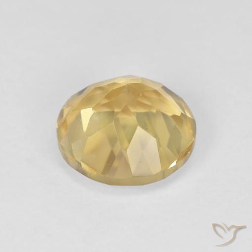 Citrino Dorado natural de 1.81 ct, Redondo, VVS