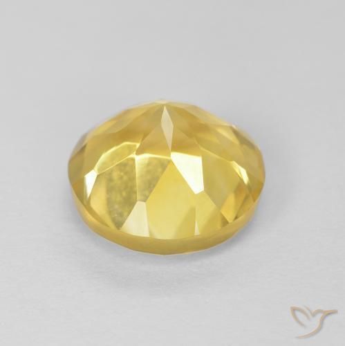 Citrino Amarillo toscana natural de 1.85 ct, Redondo, VVS