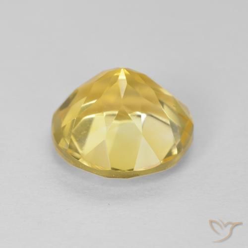 Citrino Amarillo medio natural de 1.79 ct, Redondo, VVS