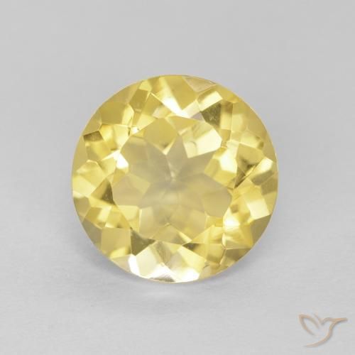 1.67ct Natural Amarillo toscana Citrino, Redondo, VVS