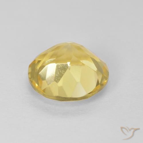 Citrino Amarillo toscana natural de 1.67 ct, Redondo, VVS